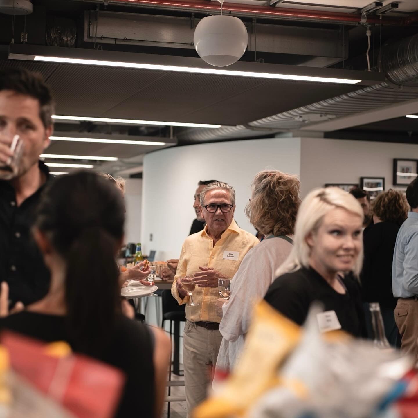 Guests talking during a reception